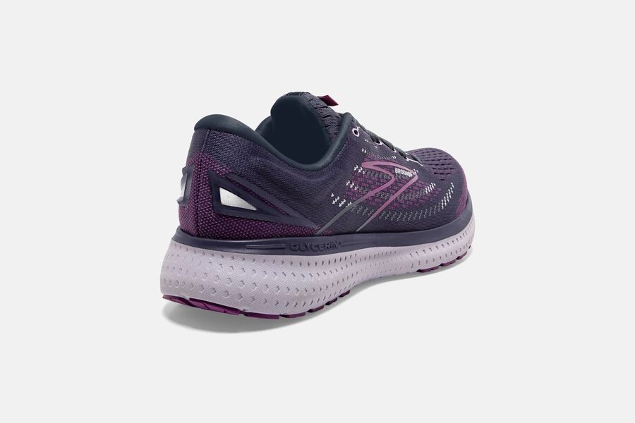 Brooks Israel Glycerin 19 Road Running Shoes Womens - Black/Purple - KME-286371